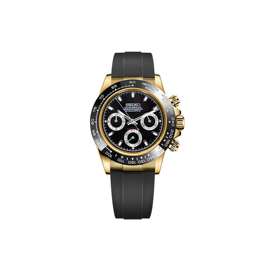 SEIKOTONA GOLD BLACK MEN'S WATCH
