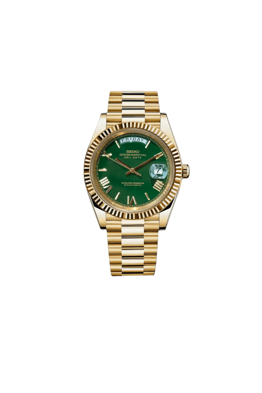 SeikoDayDate Gold Green Mod