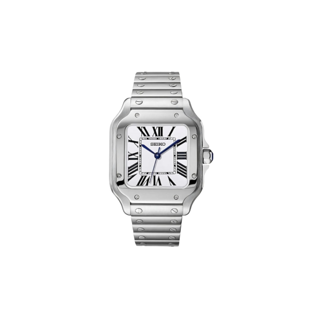 SEIKOSANTOS CLASSIC WHITE MEN'S MOD WATCH