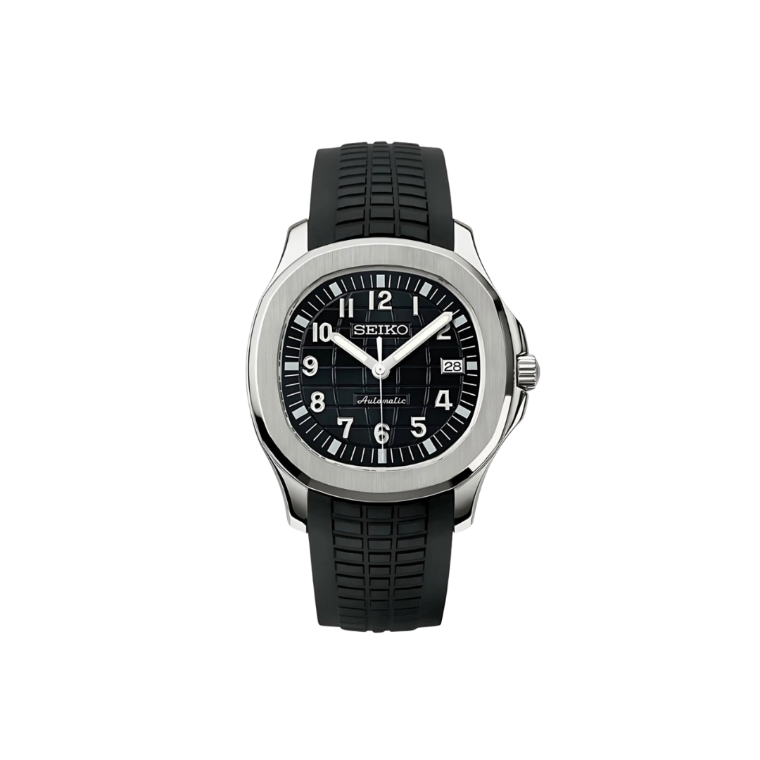 SEIKONAUT CLASSIC BLACK MEN'S MOD WATCH