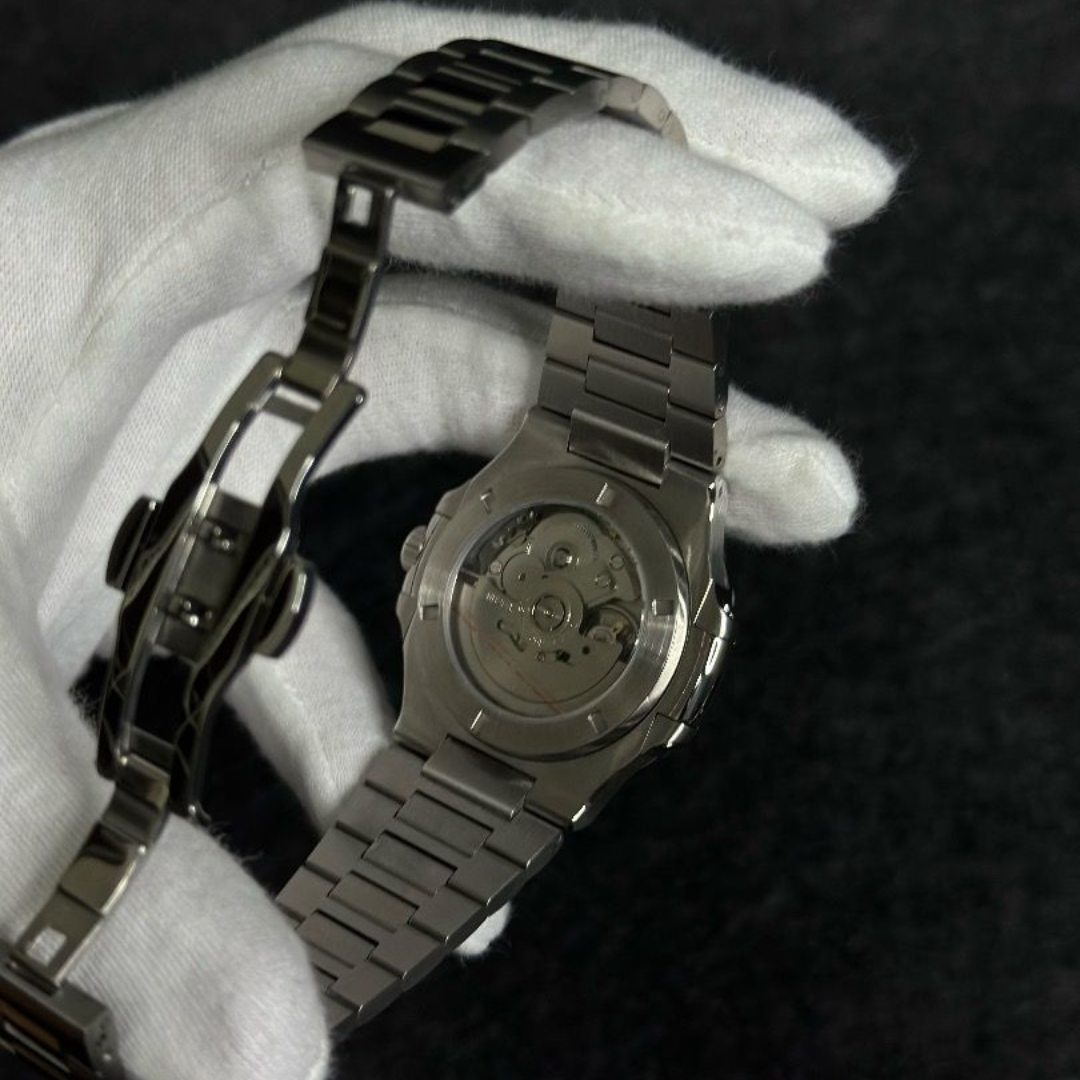 SEIKONAUTILUS BLACK OPEN HEART MEN'S MOD WATCH