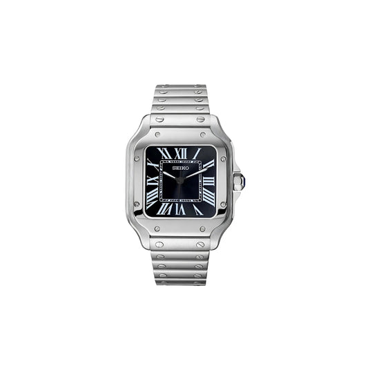 SEIKOSANTOS CLASSIC BLACK MEN'S MOD WATCH