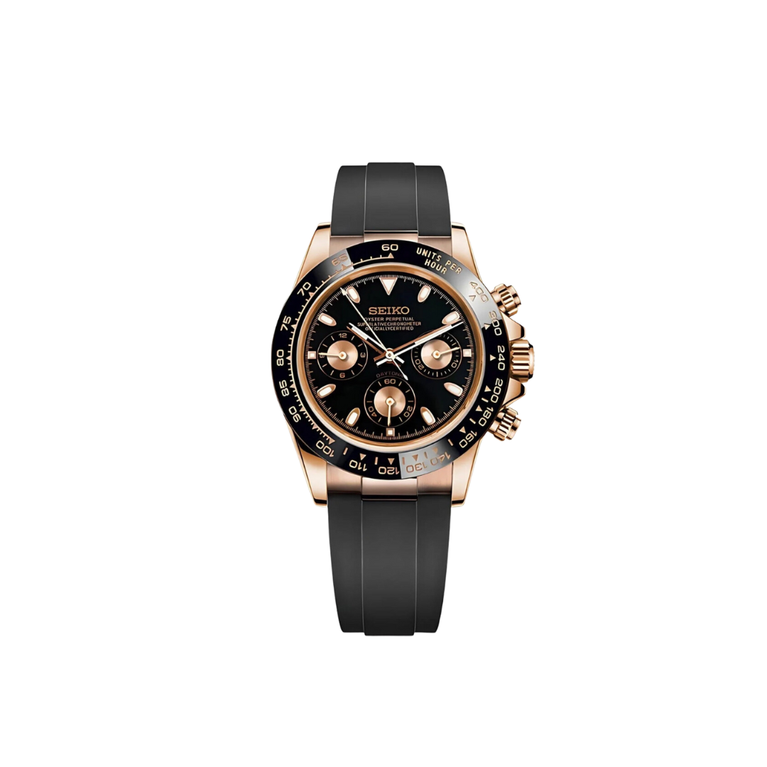 SEIKOTONA CHOCOLATE DIAL (RUBBER STRAP) MEN'S WATCH