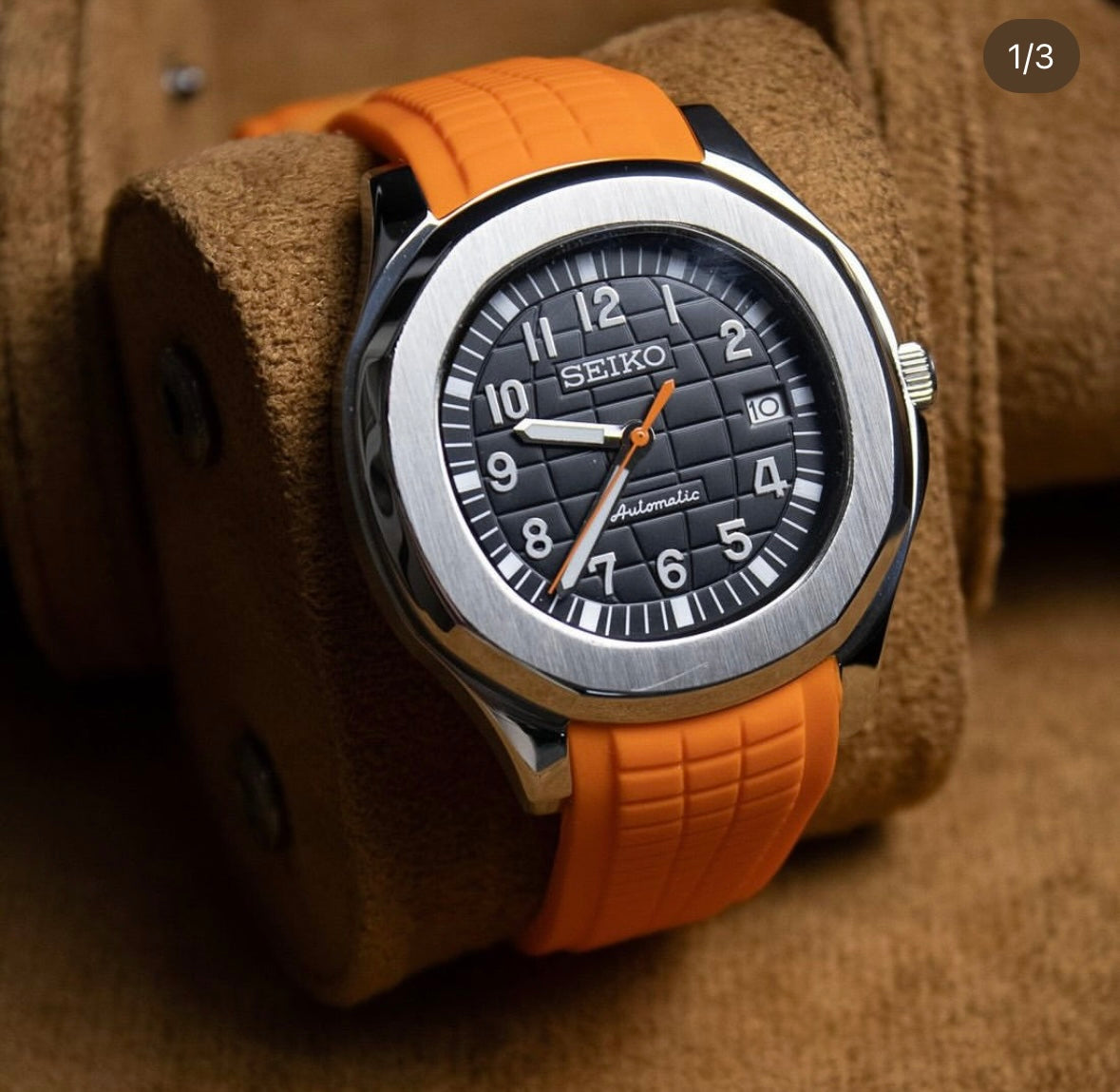 SEIKONAUT ORANGE BLACK MEN'S MOD WATCH