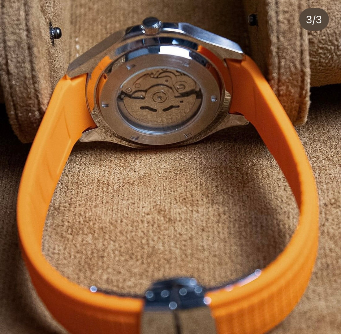 SEIKONAUT ORANGE BLACK MEN'S MOD WATCH