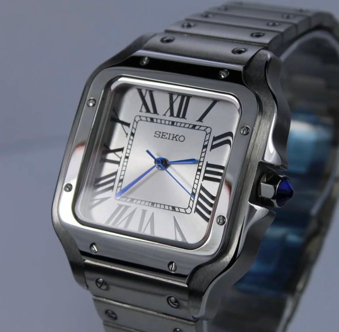 SEIKOSANTOS CLASSIC WHITE MEN'S MOD WATCH