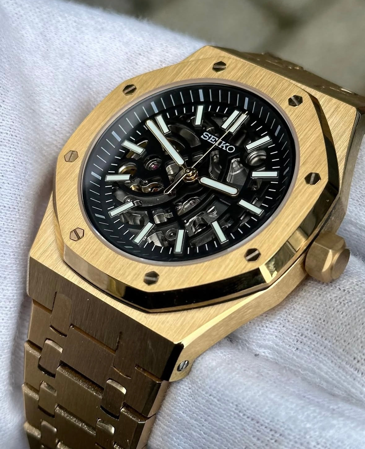 SEIKOAK SKELETON ROSE GOLD MEN'S WATCH