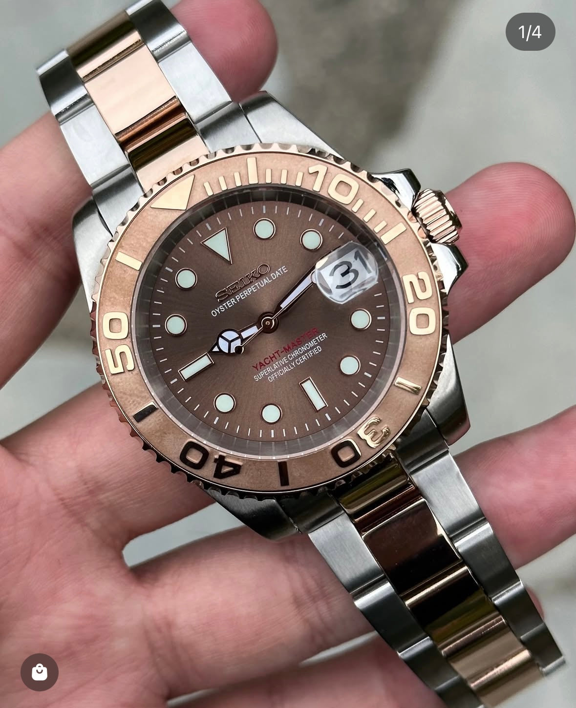 SEIKOYACHT ROSE GOLD MEN'S WATCH