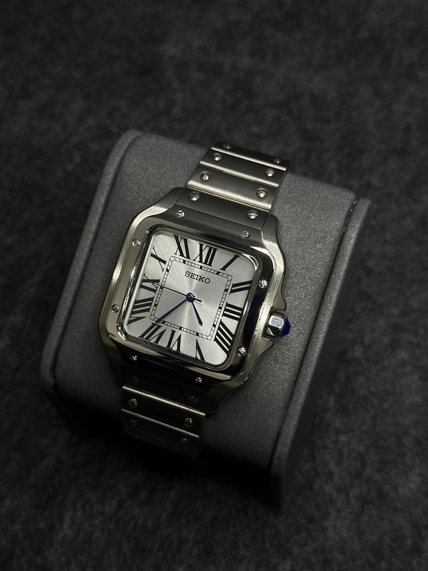 SEIKOSANTOS CLASSIC WHITE MEN'S MOD WATCH