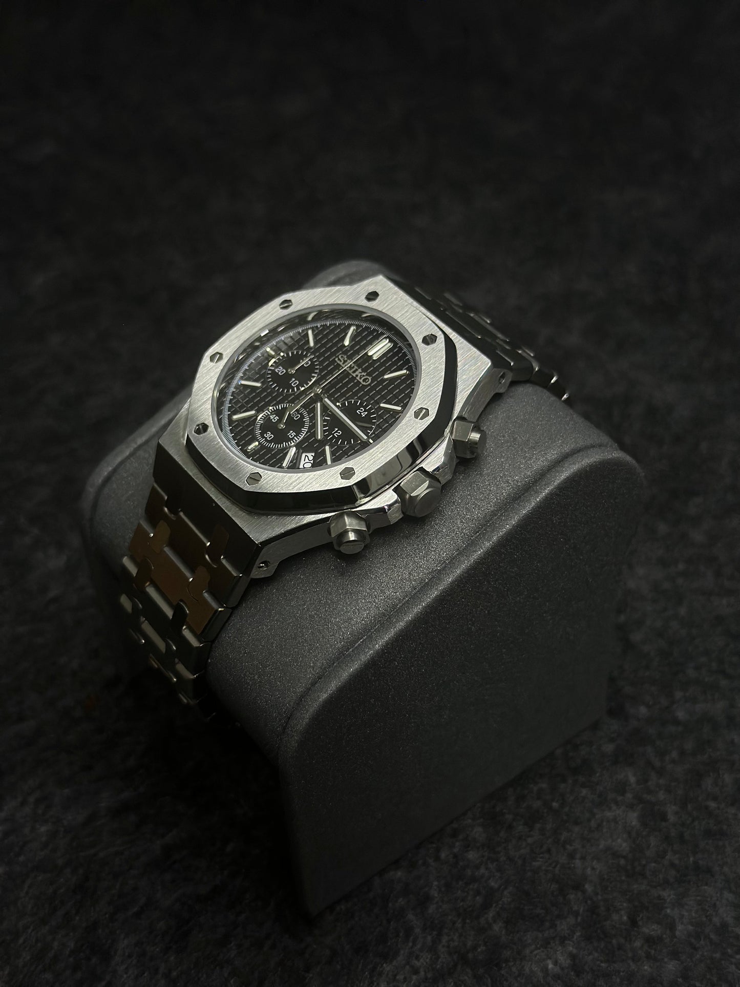 SEIKOAK CHRONO BLACK MEN'S WATCH