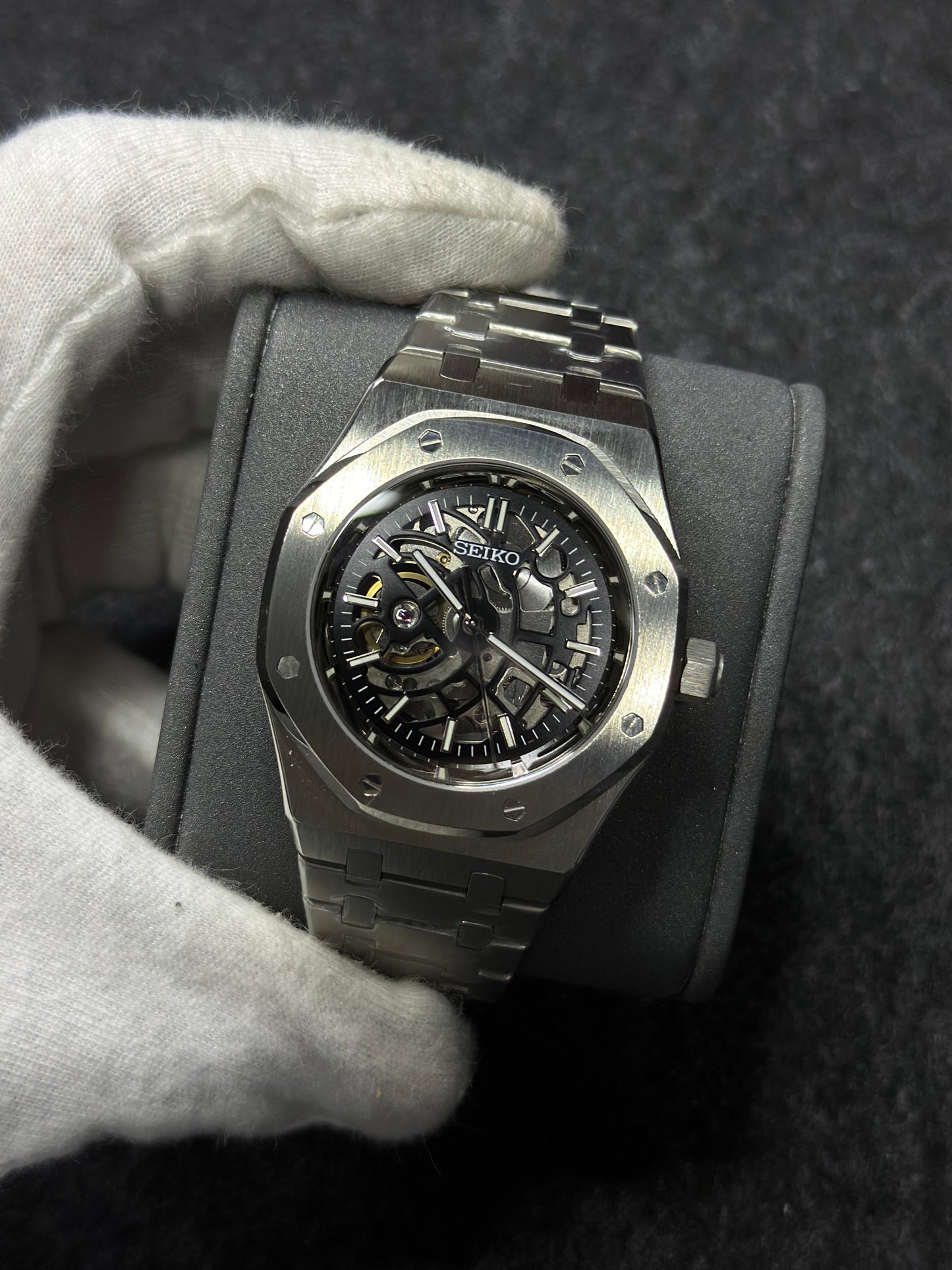 SEIKOAK SKELETON STEEL MEN'S WATCH