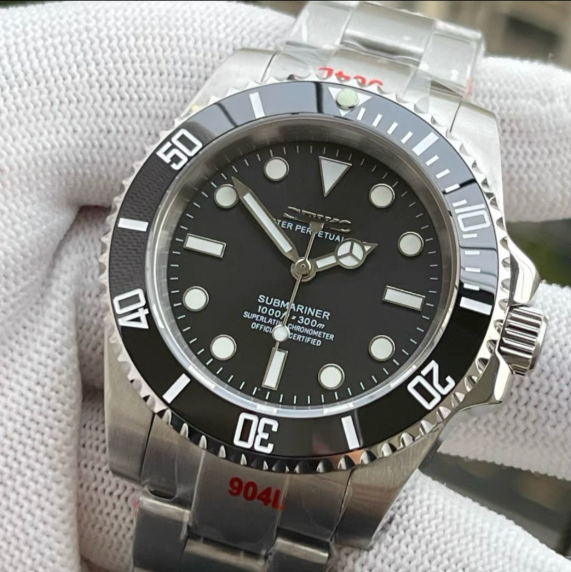 SEIKOMARINER CLASSIC BLACK MEN'S MOD WATCH